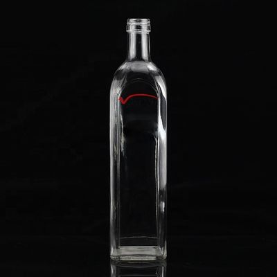 500 мл квадратная стеклянная бутылка с экстра девственным оливковым маслом с индивидуальной обработкой поверхности