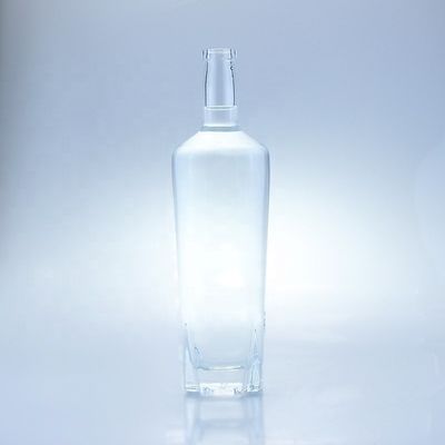 Стеклянный воротник Стеклянная бутылка для алкогольных напитков 750 мл с пробковым уплотнением