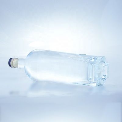 Стеклянный воротник Стеклянная бутылка для алкогольных напитков 750 мл с пробковым уплотнением