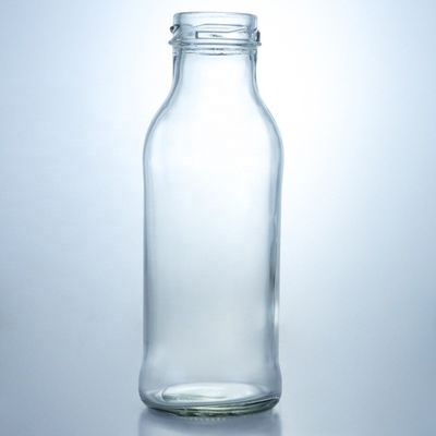 Прозрачная стеклянная бутылка для напитков Популярная 100ml260ml 500ml 1000ml Круглая бутылка с винтовой крышкой