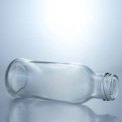 Прозрачная стеклянная бутылка для напитков Популярная 100ml260ml 500ml 1000ml Круглая бутылка с винтовой крышкой