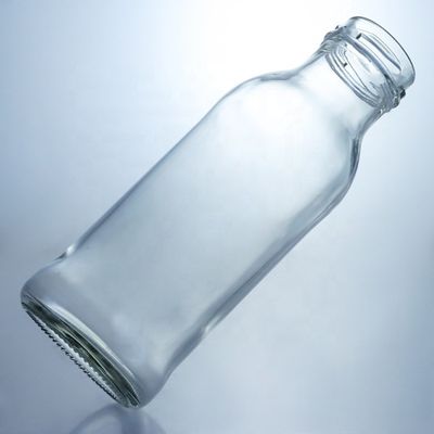 Прозрачная стеклянная бутылка для напитков Популярная 100ml260ml 500ml 1000ml Круглая бутылка с винтовой крышкой