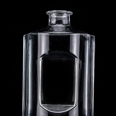 Конфигурация 750 мл бутылка для водки с прозрачной круглой отделкой