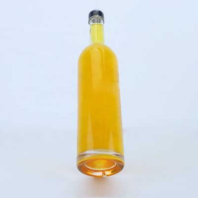 Custom Logo 700ml 750ml Высокий Клинт Круглая форма Стеклянная бутылка с винтовой верхней отделкой