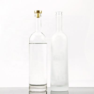 Бутылка для водки круглой формы 750 мл с пробковой крышкой и индивидуальной поверхностью