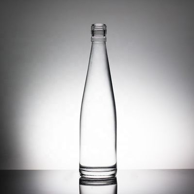 Бутылка с водой из стекла 500 мл для мягких напитков с прозрачной конструкцией и крышкой с винтовой крышкой