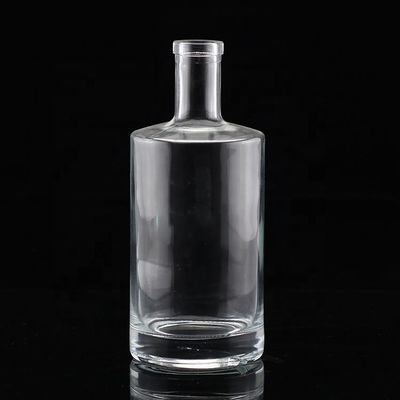 Промышленная водка Прозрачная стеклянная бутылка с короткой шеей и жирным телом 500 мл 750 мл