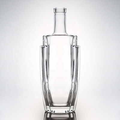 Приемлемый логотип клиента Стеклянный квадратный Super Flint 500ml 700ml 750ml Бутылка для джина