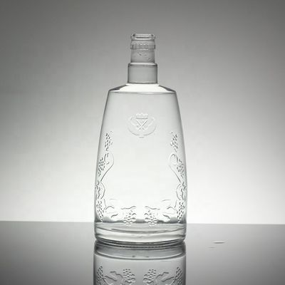 Стеклянная бутылка 50cl горячее штампование Вино керамический стиль бутылка для напитков 700 мл