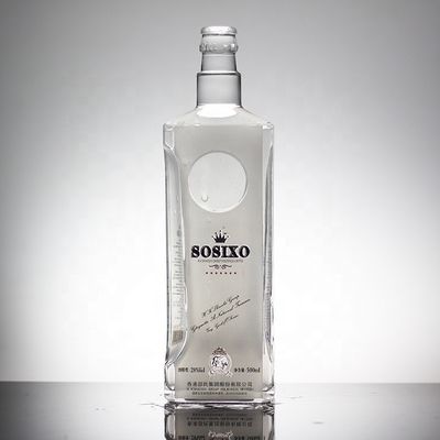 Стеклянная бутылка 50cl горячее штампование Вино керамический стиль бутылка для напитков 700 мл