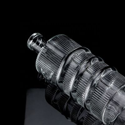 Настраиваемый логотип Чистая 750 мл Барная верхняя эмозированная змея чертежная стеклянная бутылка для цилиндра водки