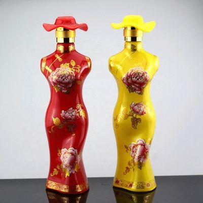 Сексуальная женская бутылка в форме тела уникальная стеклянная бутылка с крышкой