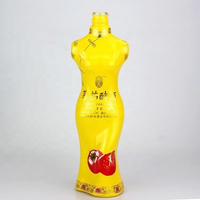 Сексуальная женская бутылка в форме тела уникальная стеклянная бутылка с крышкой