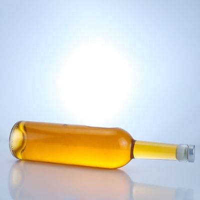 Конфигурация логотипа Стеклянная бутылка для 750 мл длинной шеи Чистый гин гин ром шампанский ликер