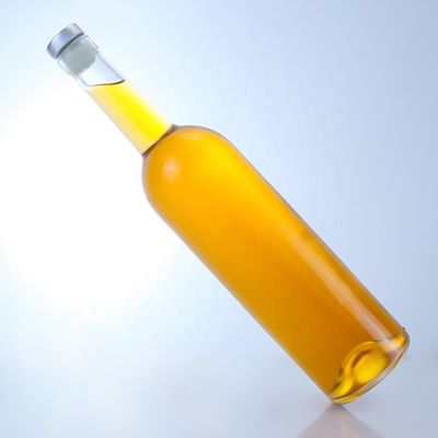 Конфигурация логотипа Стеклянная бутылка для 750 мл длинной шеи Чистый гин гин ром шампанский ликер