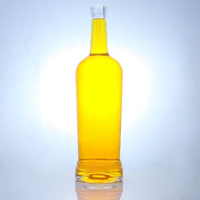 Стеклянная основа Круглая форма Настраиваемый логотип Длинная шея Бутылка с пробкой