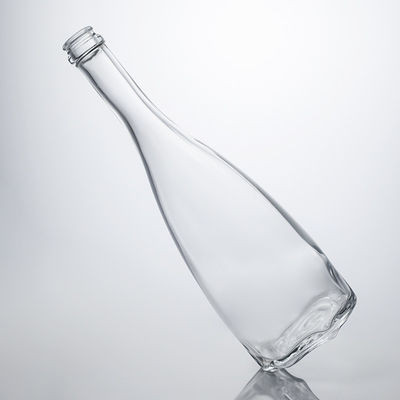 Стеклянная бутылка для джина, рома, водки, виски, герметичность от корка, дно в форме цветка