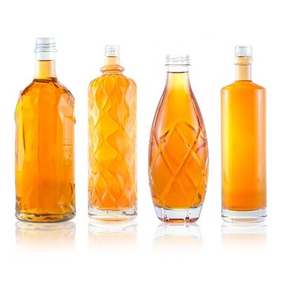 Уникальная стеклянная бутылка для шампанского, джина, рома, коньяка, виски в супер-кристаллическом материале
