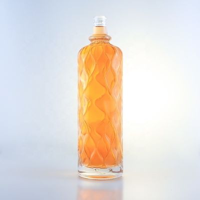 Уникальная стеклянная бутылка для шампанского, джина, рома, коньяка, виски в супер-кристаллическом материале