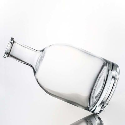 Форма на заказ 500ml 700ml 750ml Круглая стеклянная бутылка для алкоголя с пробкой