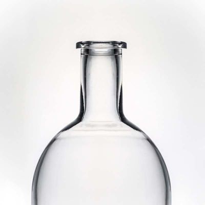 Форма на заказ 500ml 700ml 750ml Круглая стеклянная бутылка для алкоголя с пробкой