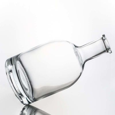 Форма на заказ 500ml 700ml 750ml Круглая стеклянная бутылка для алкоголя с пробкой