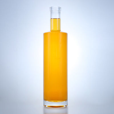 Стеклянная бутылка для алкоголя с тяжелой основой и пробкой