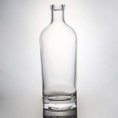 Шрубовая крышка 750ml 1000ml прозрачный кремний джин ром шампанский спирт стеклянная бутылка с деревянной пробкой