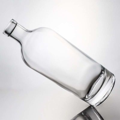 Шрубовая крышка 750ml 1000ml прозрачный кремний джин ром шампанский спирт стеклянная бутылка с деревянной пробкой