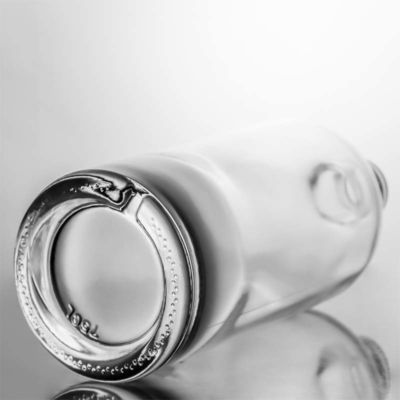 Шрубовая крышка 750ml 1000ml прозрачный кремний джин ром шампанский спирт стеклянная бутылка с деревянной пробкой