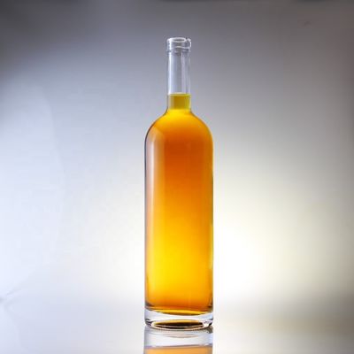 Стеклянная бутылка для спиртных напитков Круглая 75cl Бутылка для пробки Тип 1000ml 1750ml Материал ошейника