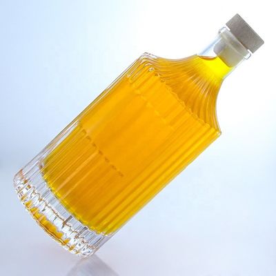 500 мл 750 мл 1000 мл прозрачная пустая стеклянная бутылка для водки джин ром виски бренди