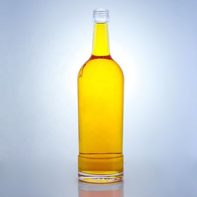 Стеклянный воротник круглые пустые стеклянные бутылки 750 мл для текилы бренди ром джин виски