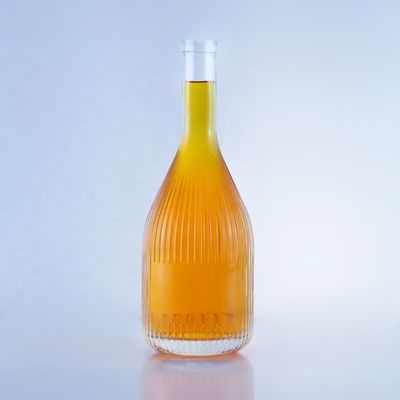 Прозрачная пустая стеклянная бутылка для водки, джина, рома, виски, бренди в 500 мл, 750 мл, 1000 мл
