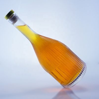 Прозрачная пустая стеклянная бутылка для водки, джина, рома, виски, бренди в 500 мл, 750 мл, 1000 мл