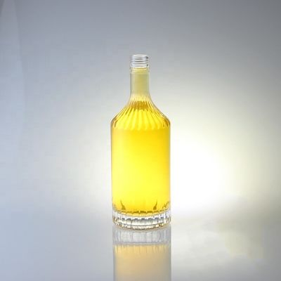 Стеклянная бутылка с винтовой крышкой для виски, водки, шампанского, текилы, джина, рома 750 мл, 1000 мл, прозрачная