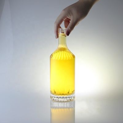 Стеклянная бутылка с винтовой крышкой для виски, водки, шампанского, текилы, джина, рома 750 мл, 1000 мл, прозрачная