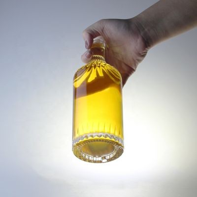 Стеклянная бутылка с винтовой крышкой для виски, водки, шампанского, текилы, джина, рома 750 мл, 1000 мл, прозрачная