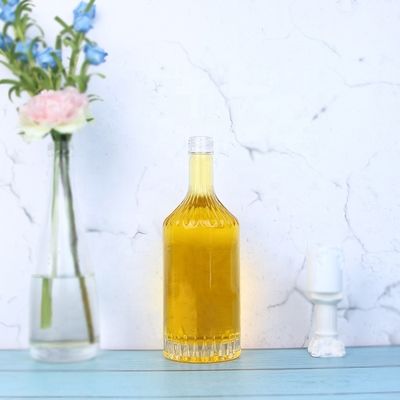 Стеклянная бутылка с винтовой крышкой для виски, водки, шампанского, текилы, джина, рома 750 мл, 1000 мл, прозрачная