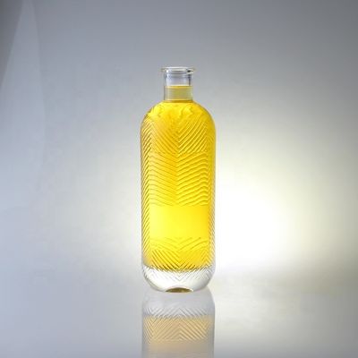 500 мл 700 мл 750 мл Прозрачная стеклянная бутылка с стеклянным ошейником и основной материалом