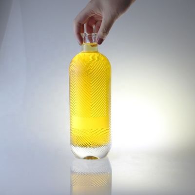 500 мл 700 мл 750 мл Прозрачная стеклянная бутылка с стеклянным ошейником и основной материалом