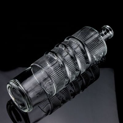 Роскошная бутылка из рельефного стекла 750 мл 1000 мл Чистый гин ром шампанское текила бутылка виски с пробкой