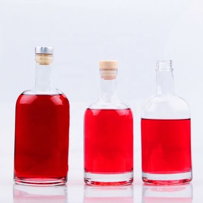 Глобальная классическая круглая форма 70cl 75cl стеклянная бутылка для ликера с индивидуальным логотипом