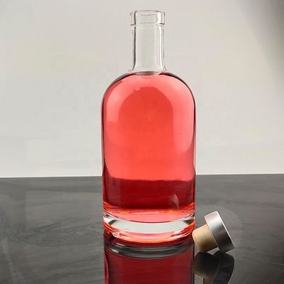 Глобальная классическая круглая форма 70cl 75cl стеклянная бутылка для ликера с индивидуальным логотипом