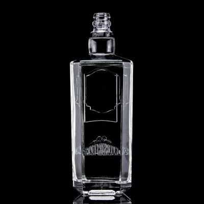750 мл 75cl Super Flint Square Embossed Glass Flask с винтовой крышкой Ром Водка Виски