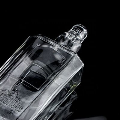 750 мл 75cl Super Flint Square Embossed Glass Flask с винтовой крышкой Ром Водка Виски