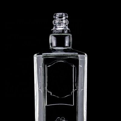 750 мл 75cl Super Flint Square Embossed Glass Flask с винтовой крышкой Ром Водка Виски