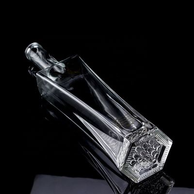 Уникальная бутылка из 750 мл квадратного стекла Super Flint Glass с пробкой для рома Водка Виски