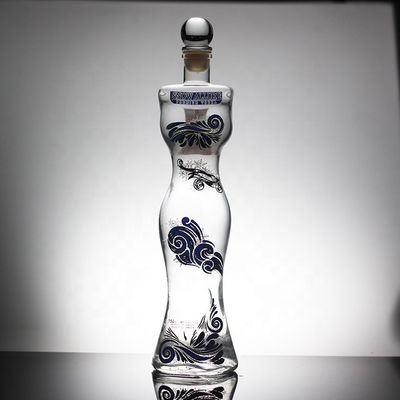 Красивые женщины в форме тела стеклянная бутылка с пробкой уплотнения типа
