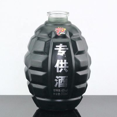 Уникальная стеклянная бутылка 500 мл в форме бомбы для индивидуальной упаковки алкоголя